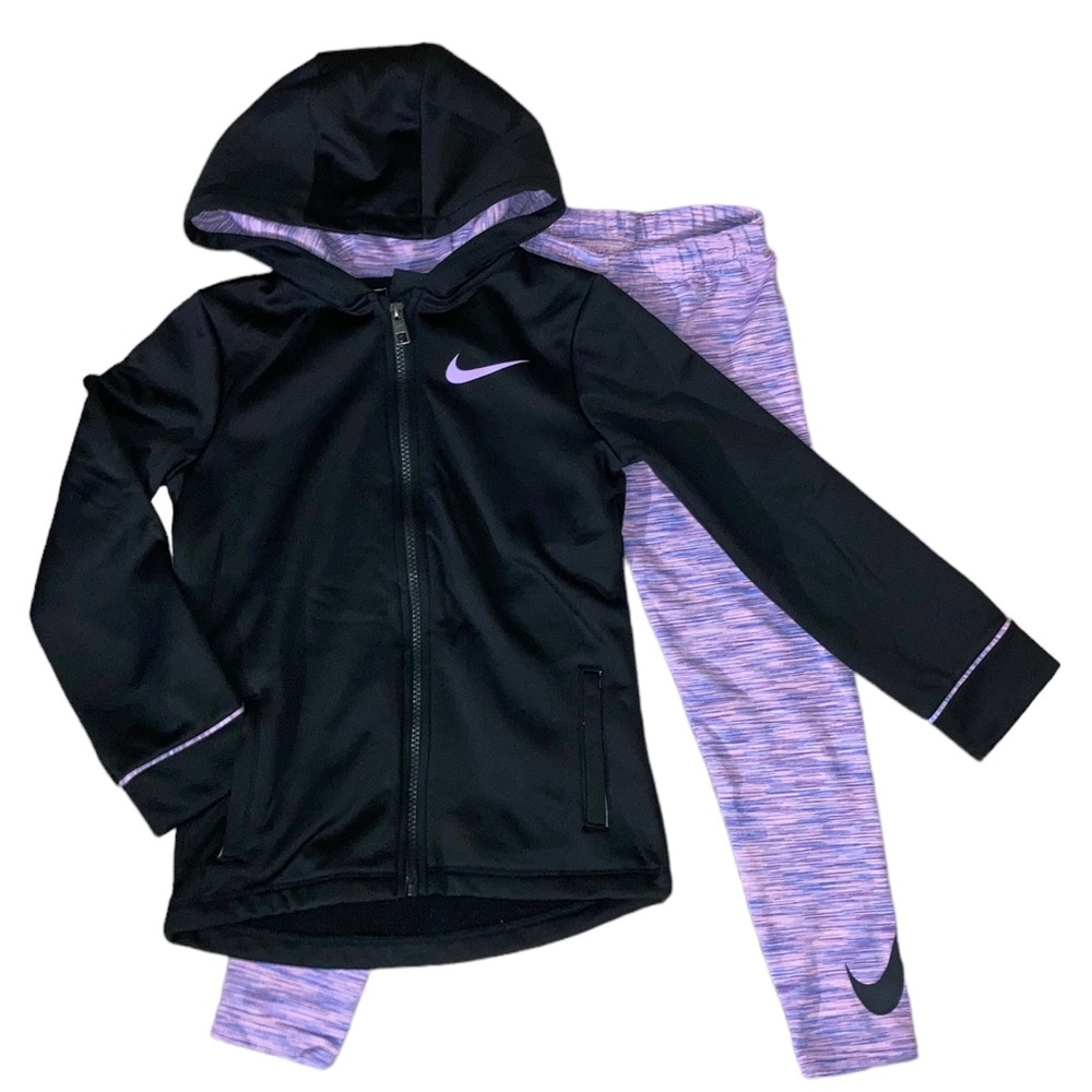 Nike Full-Zip Jacket and Leggings Set
Kids 2-Piece Dri-FIT Set - Size 6x